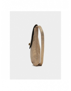 Sac bandoulière totally large cuir doré femme - Pieces