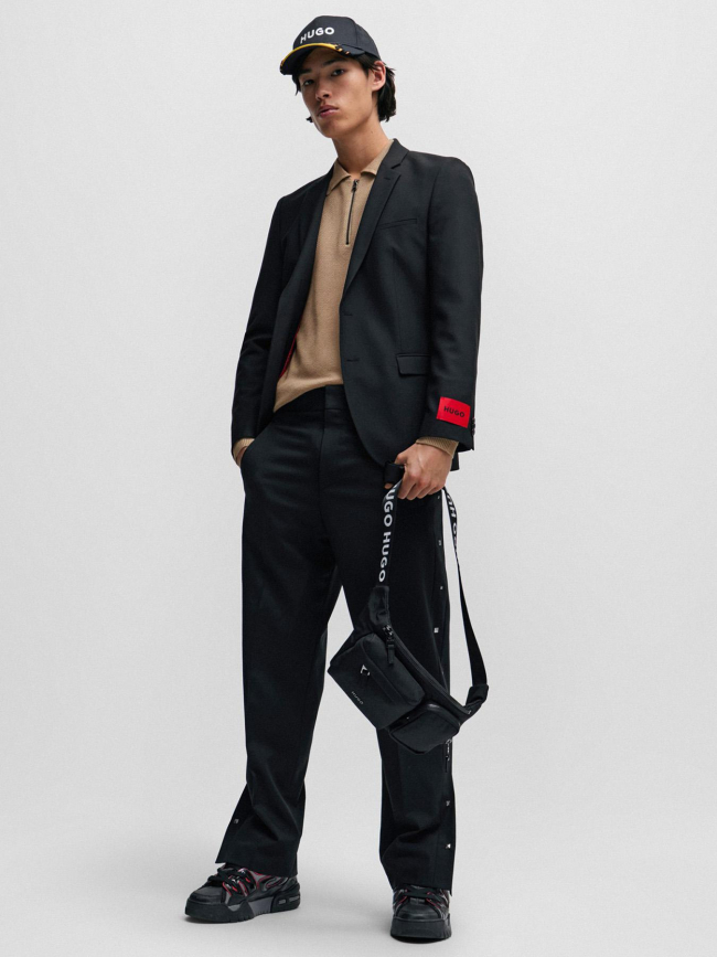 Pull col zippé sastor beige homme - Hugo