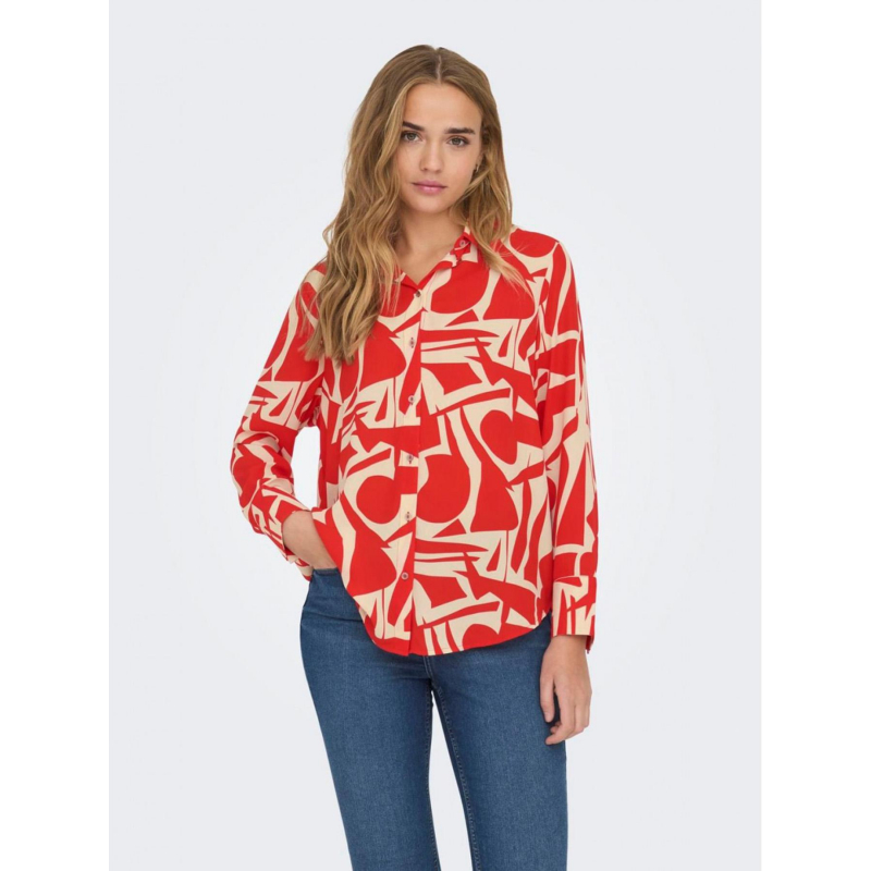 Chemisier loose helena life rouge femme - Only