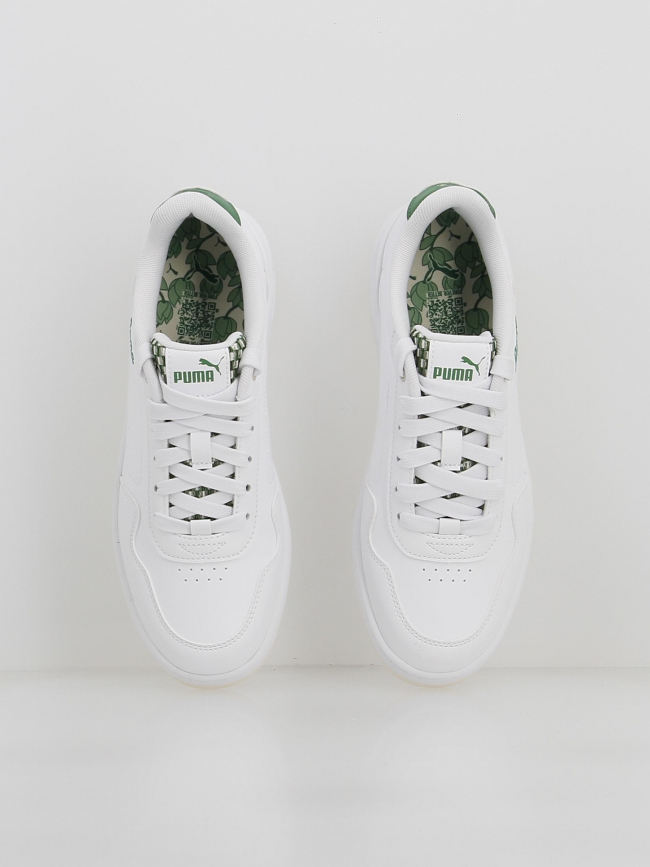 Baskets wns court classic blanc vert femme - Puma