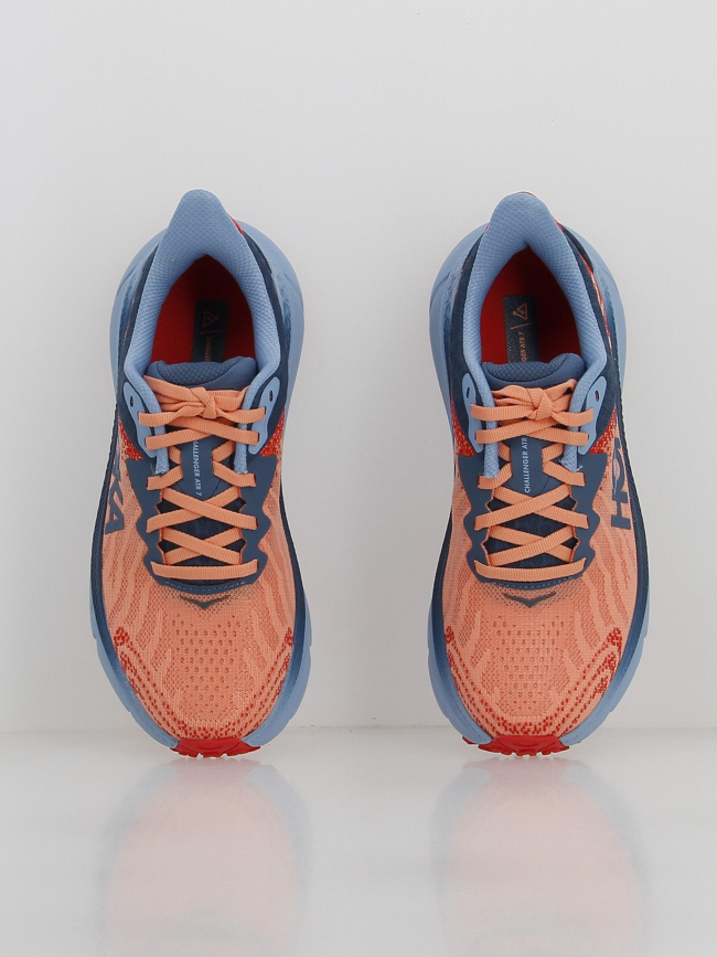 Chaussures de running challenger 7 bleu orange femme - Hoka