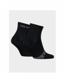 2 paires de chaussettes quarter logo noir homme - Calvin Klein