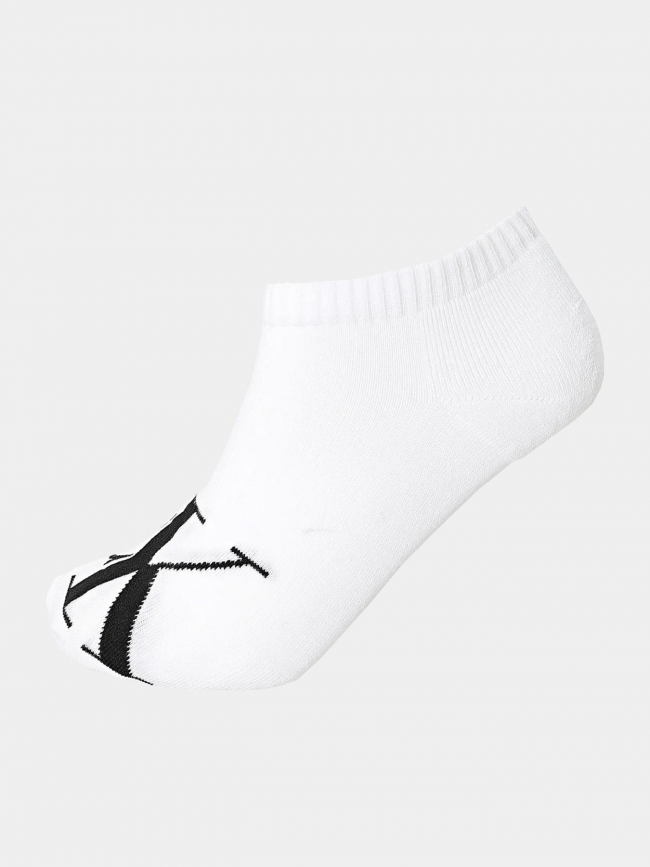 2 paires de chaussettes sneaker blanc noir homme - Calvin Klein Jeans