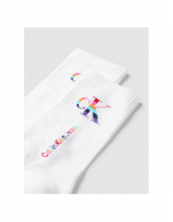 2 paires de chaussettes pride blanc homme - Calvin Klein Jeans