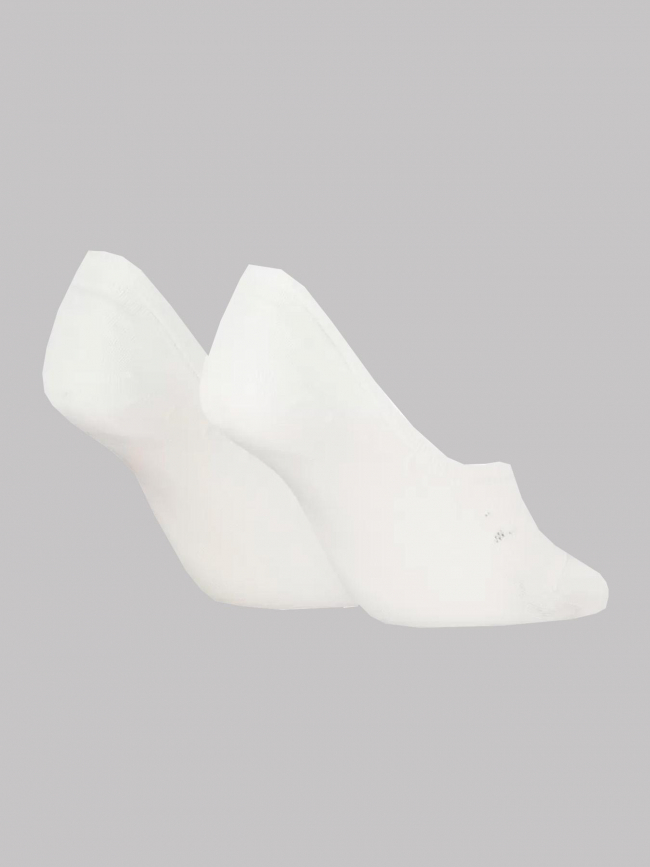 2 paires de chaussettes footie high cut blanc femme - Calvin Klein
