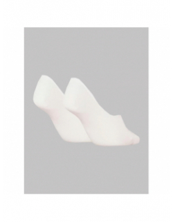 2 paires de chaussettes footie mid cut blanc femme - Calvin Klein