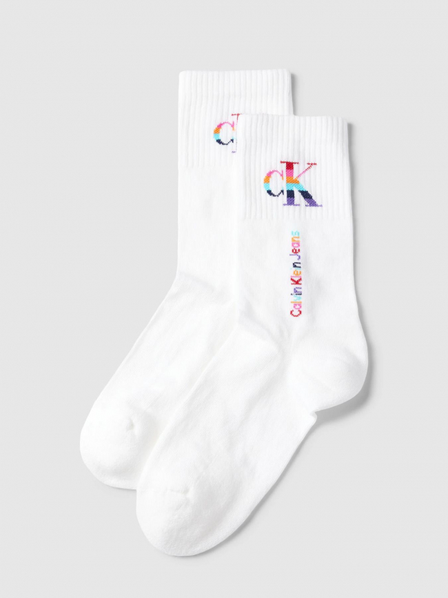 2 paires de chaussettes pride blanc femme - Calvin Klein Jeans