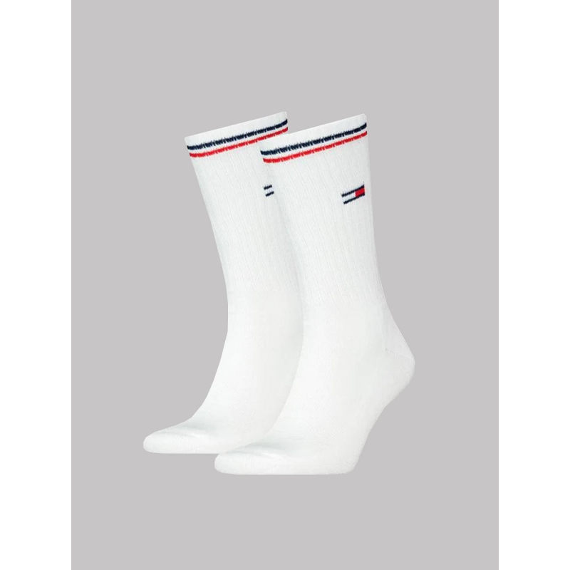 Pack 2 paires de chaussettes uni iconic blanc homme - Tommy Jeans