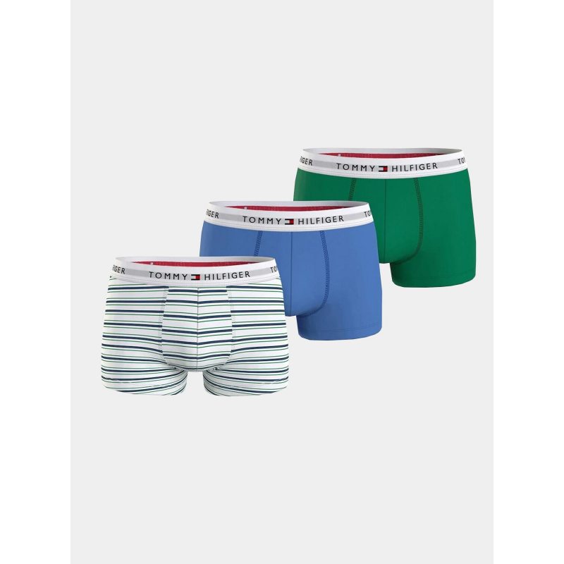 Pack 3 boxers signature blanc bleu vert homme - Tommy Hilfiger