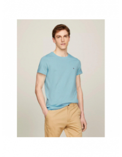 T-shirt stretch slim fit bleu homme - Tommy Hilfiger