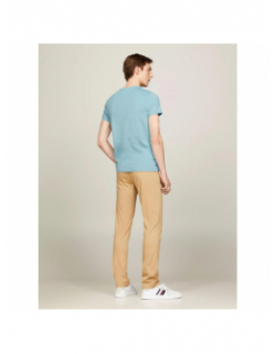 T-shirt stretch slim fit bleu homme - Tommy Hilfiger