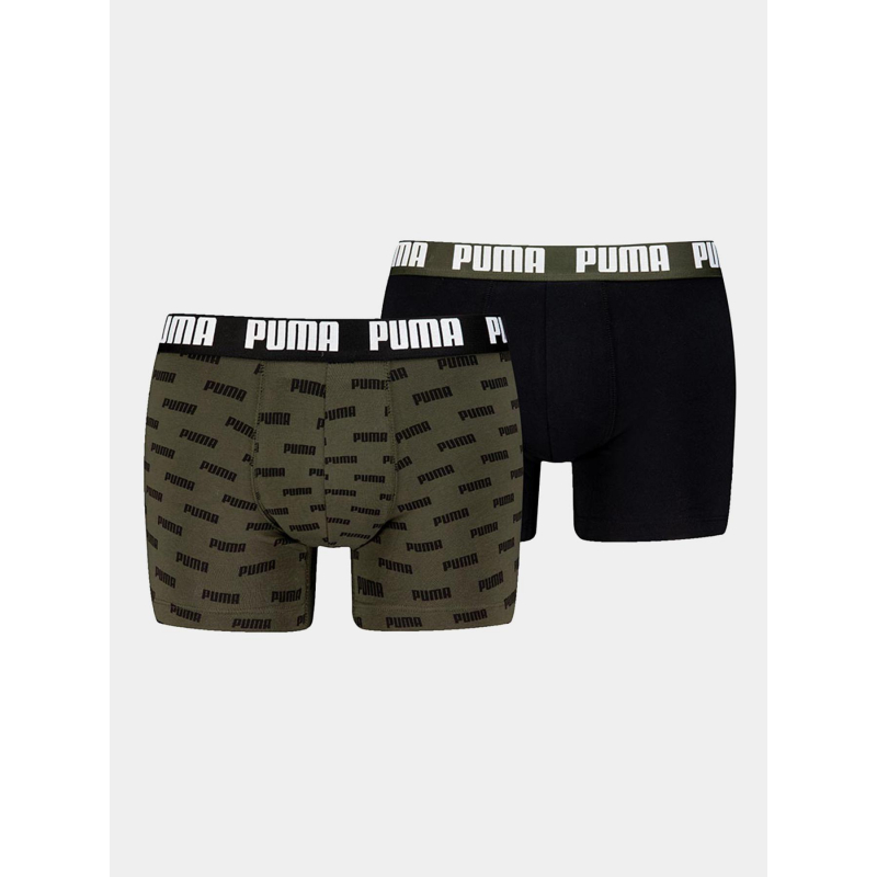 Pack 2 boxers everyday aop print kaki noir homme - Puma