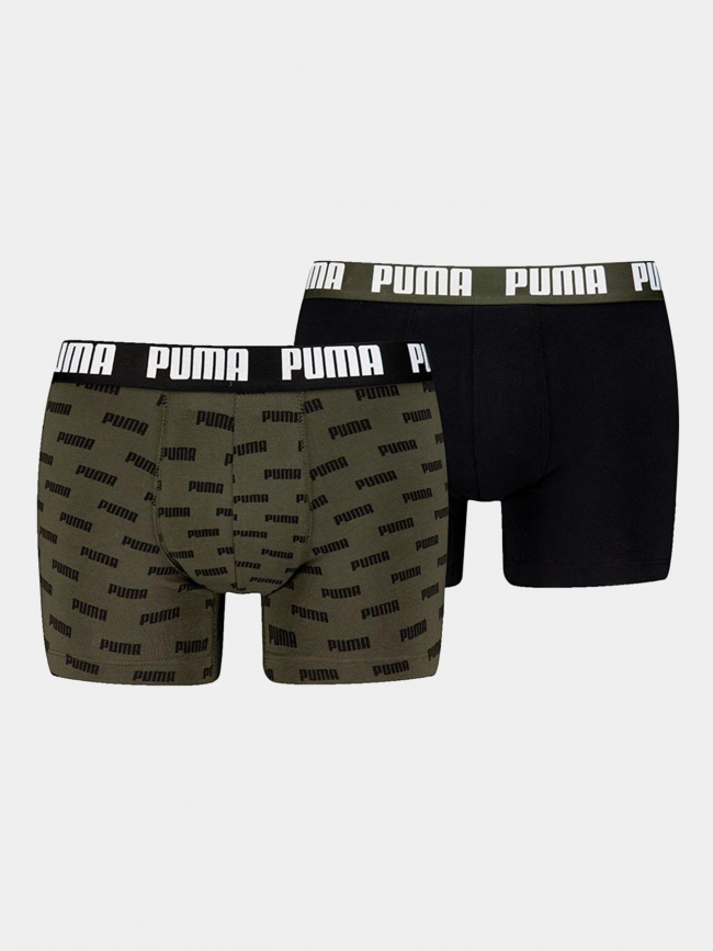 Pack 2 boxers everyday aop print kaki noir homme - Puma