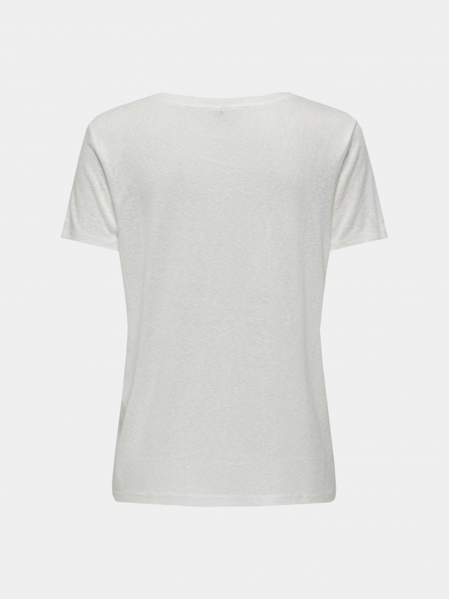 T-shirt uni belle love blanc femme - Only