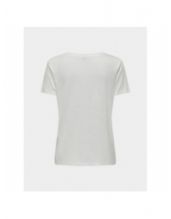 T-shirt uni belle love blanc femme - Only