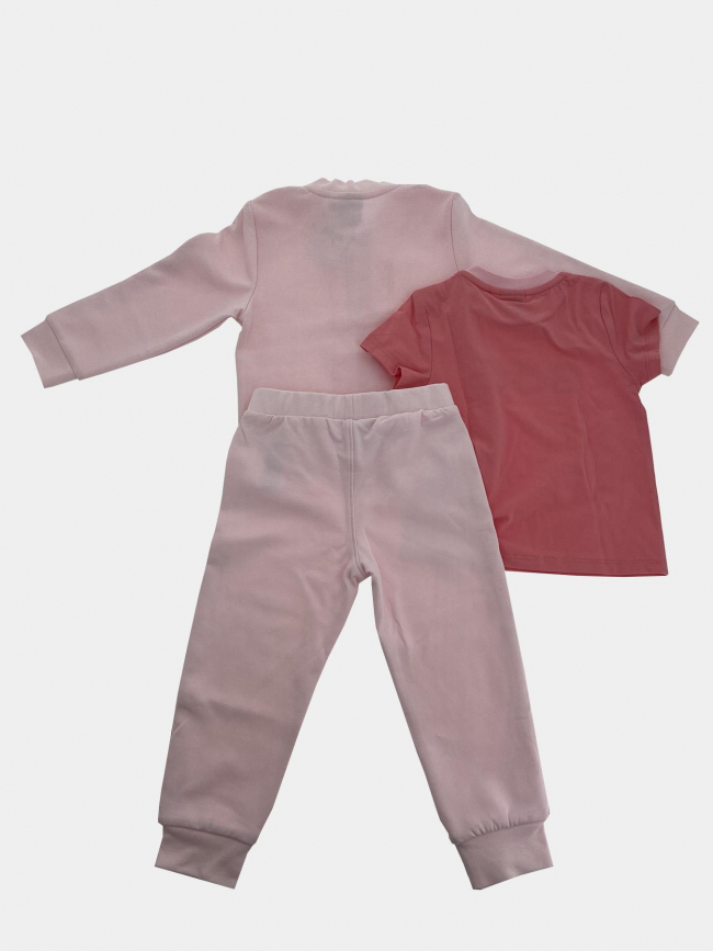 Coffret ensemble t-shirt jogging sweat rose bébé - Boss