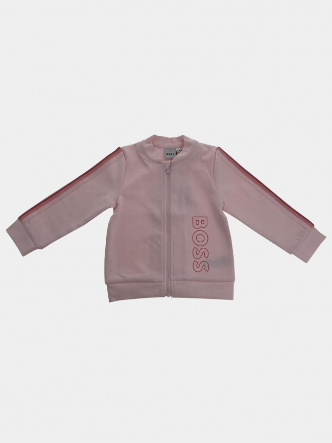 Coffret ensemble t-shirt jogging sweat rose bébé - Boss