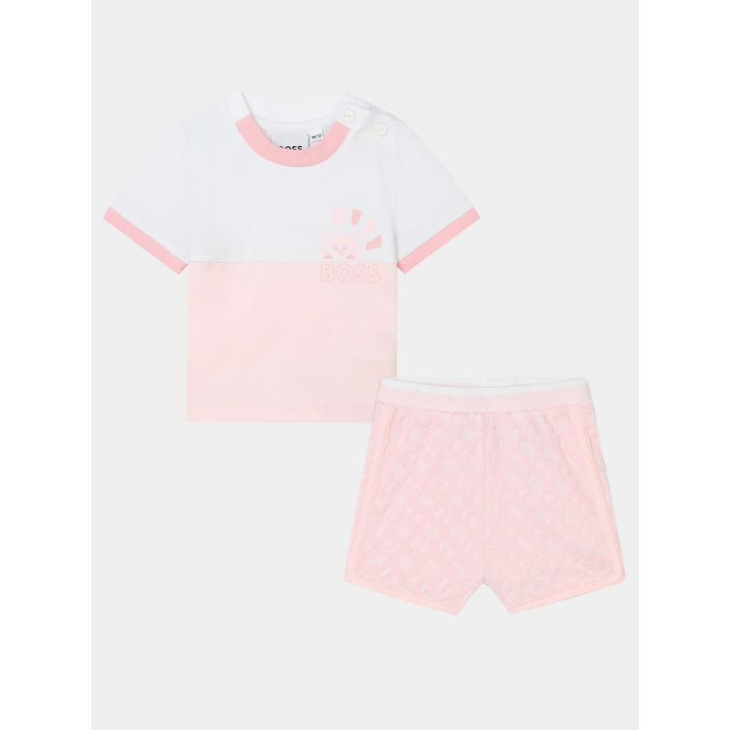 Ensemble t-shirt short rose bébé - Boss