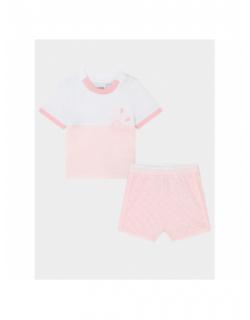 Ensemble t-shirt short rose bébé - Boss