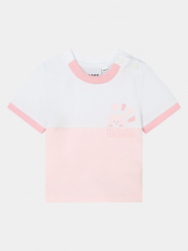 Ensemble t-shirt short rose bébé - Boss