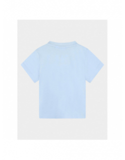 T-shirt à pressions logo oxford bleu bébé - Boss