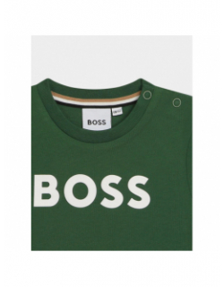 T-shirt à pressions logo 2-3 ans fougere vert garçon - Boss
