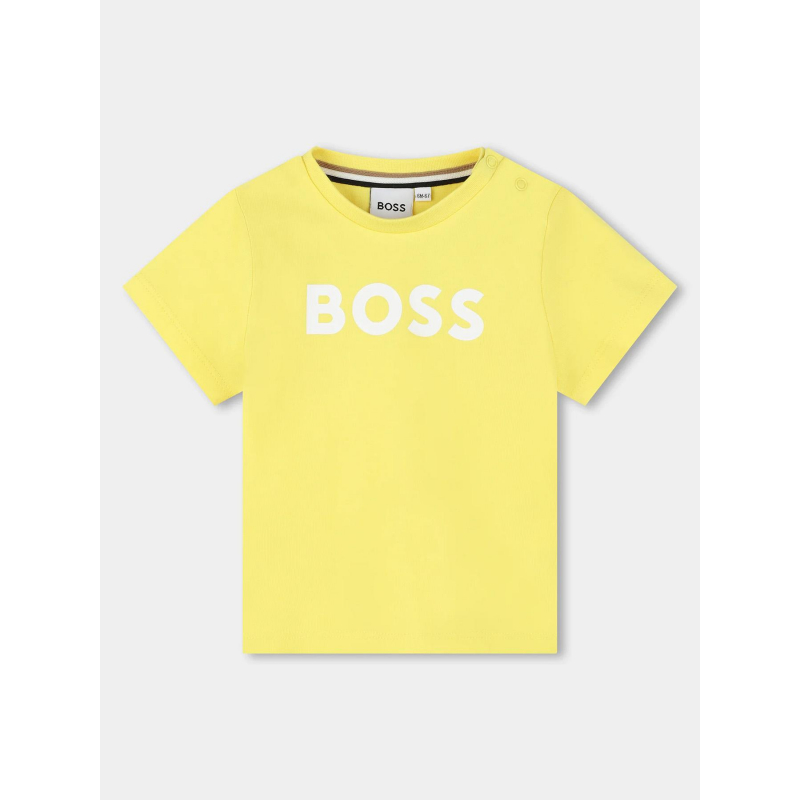 T-shirt à pressions logo firefly jaune bébé - Boss