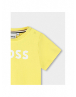 T-shirt à pressions logo 2-3 ans firefly jaune garçon - Boss