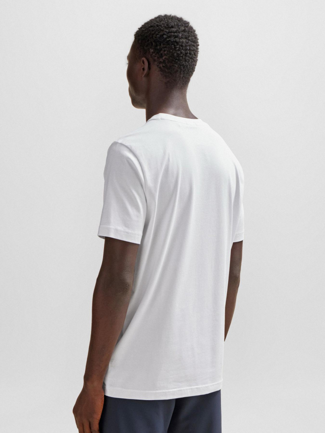 T-shirt uni logo 14-16 ans blanc garçon - Boss