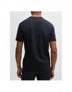 T-shirt uni logo 14-16 ans cargot bleu marine garçon - Boss