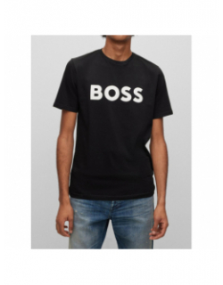 T-shirt logo 14-16 ans noir garçon - Boss