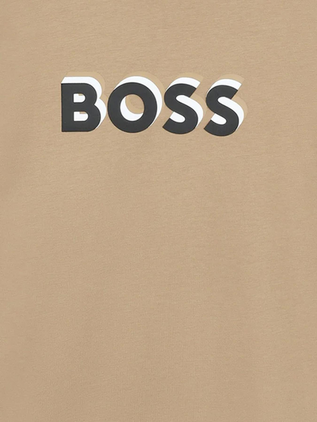 T-shirt logo 10-12 ans cookie marron garçon - Boss