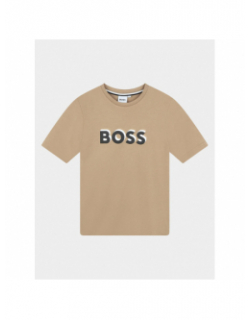 T-shirt logo 14-16 ans cookie marron garçon - Boss