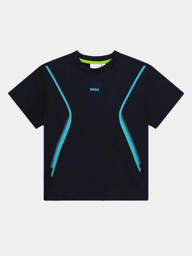T-shirt stretch 10-12 ans cargot bleu garçon - Boss