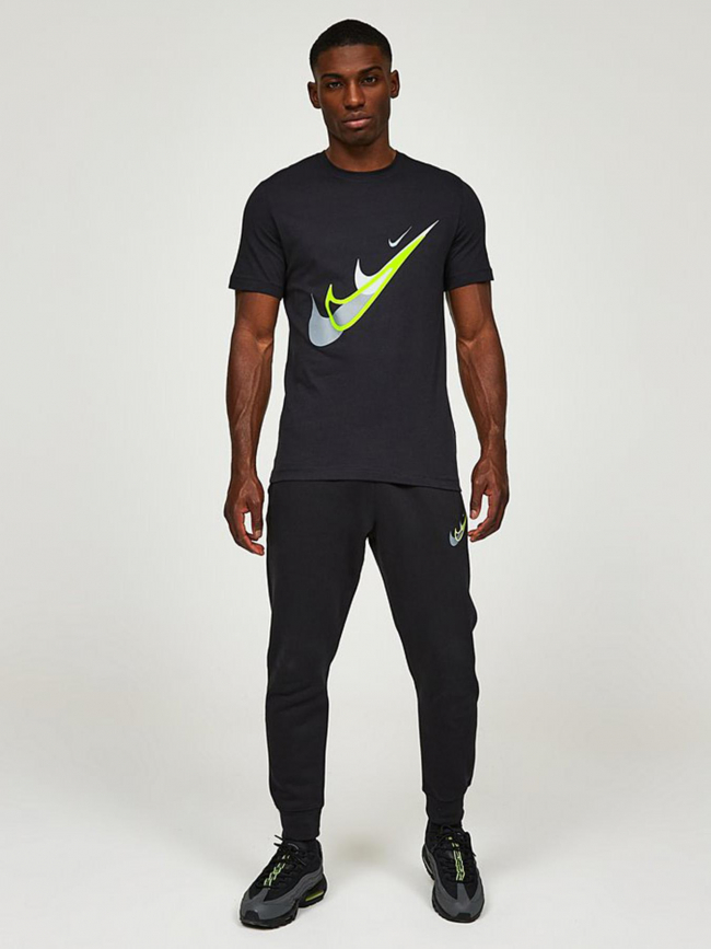 T-shirt nsw si double logo fluo noir homme - Nike