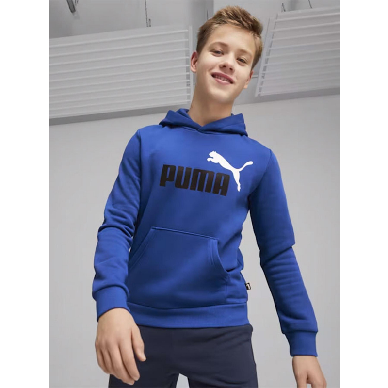 Sweat à capuche essential +2 fleece bleu garçon - Puma