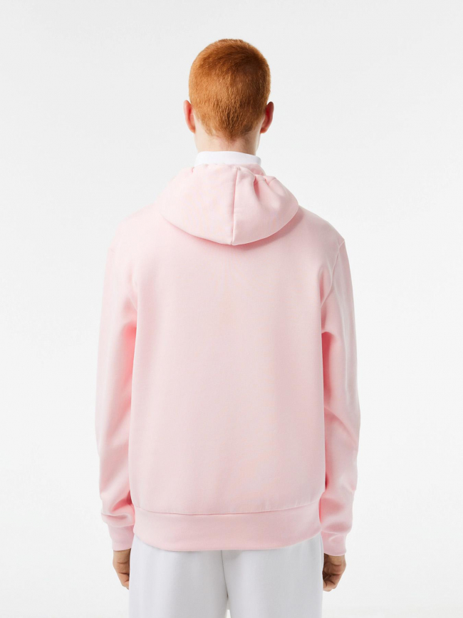 Sweat à capuche core solid rose homme - Lacoste
