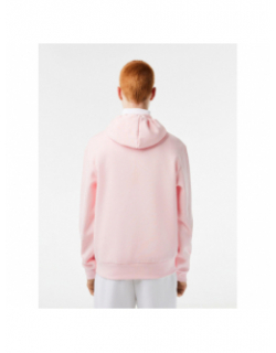 Sweat à capuche core solid rose homme - Lacoste