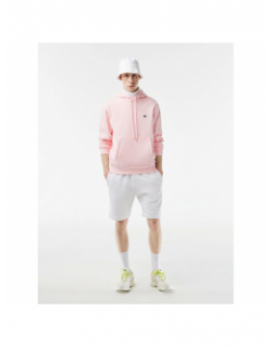 Sweat à capuche core solid rose homme - Lacoste