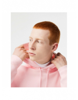 Sweat à capuche core solid rose homme - Lacoste