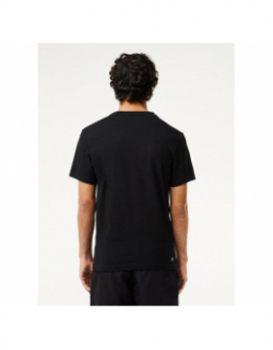 T-shirt ultra dry imprimé logo croco noir homme - Lacoste