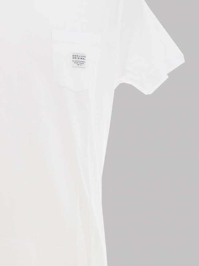 T-shirt manches courtes basito blanc homme - Deeluxe