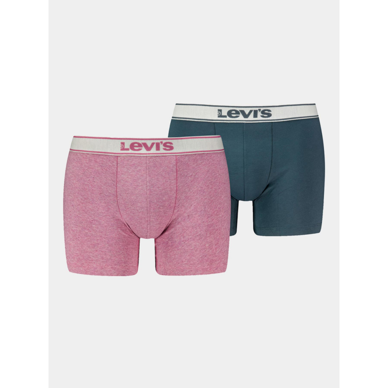 Pack de 2 boxers vintages heather rose et gris homme - Levis