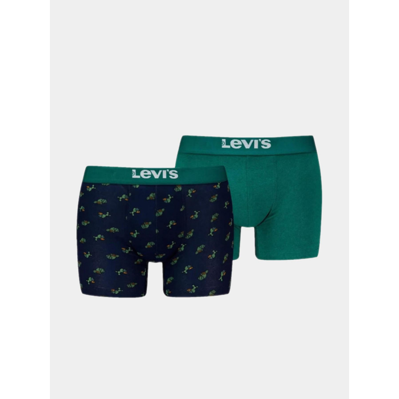 Pack 2 boxers imprimé cactus vert bleu homme - Levi's