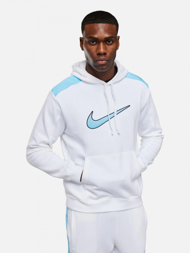 Sweat à capuche nsw swoosh blanc bleu homme - Nike