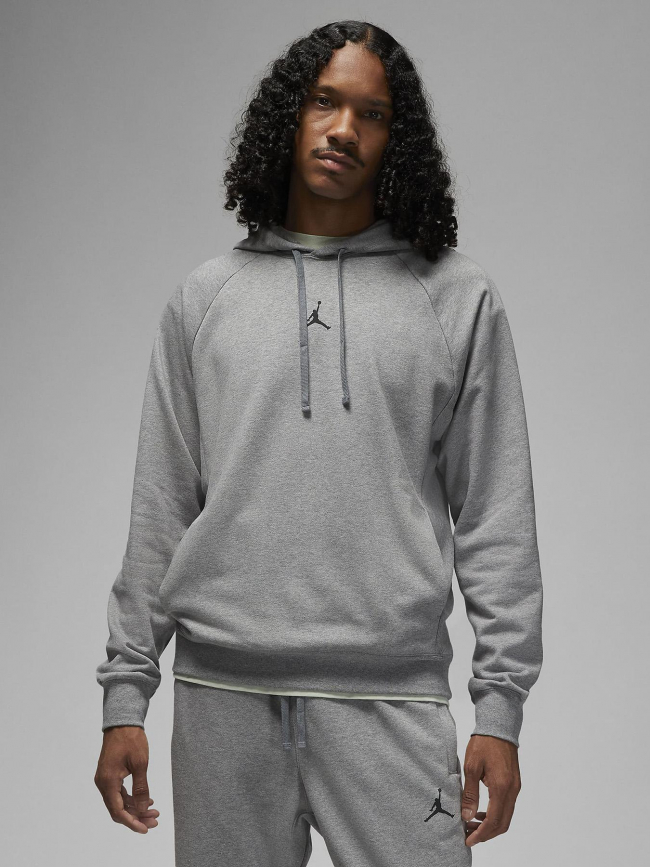 Sweat à capuche jordan logo brodé gris homme - Nike