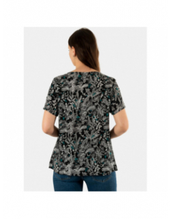 T-shirt raab floral noir femme - Sun Valley