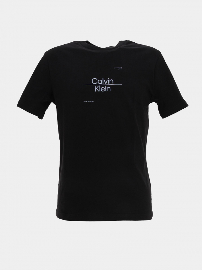 T-shirt optic line logo noir homme - Calvin Klein