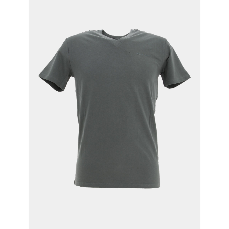 T-shirt col v tawax 2 kaki homme - Teddy Smith