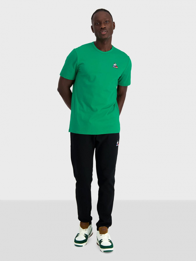 T-shirt uni logo essential vert homme - Le Coq Sportif